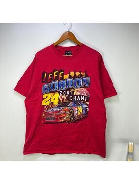 Vintage Jeff Gordon 24 NASCAR 2001 Red T-Shirt XL